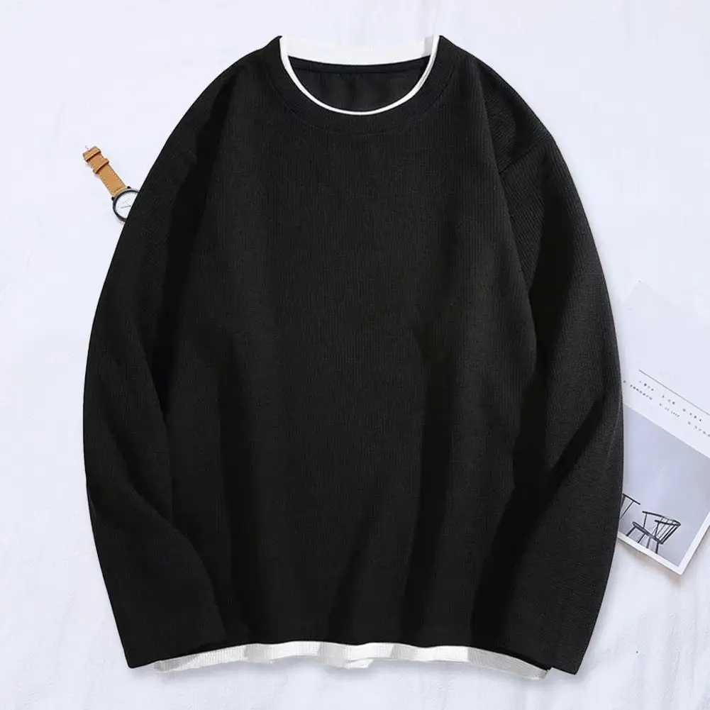 Color Block Sweatshirt Polyester Sweatshirt Men's O-neck Waffle Sweatshirt Loose Pullover for Spring/autumn Wear Fake for Men 
Color Block Sweatshirt Polyester Sweatshirt Men's O-neck Waffle Sweatshirt Loose Pullover for Spring/autumn Wear Fake for Men