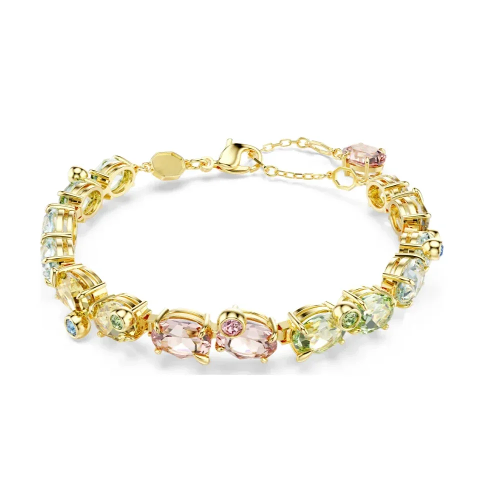 2025 European new Gema tennis mixed cutting color crystal high-end bracelet niche gift
2025 European new Gema tennis mixed cutting color crystal high-end bracelet niche gift