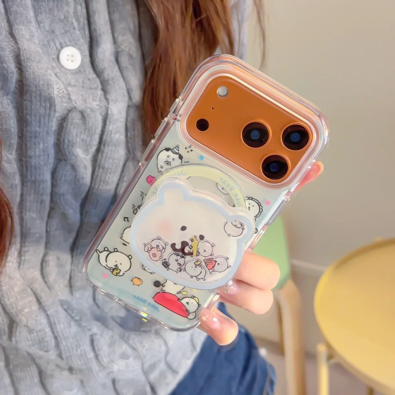 Simple Hand-Drawn Daily Little Bear Magnetic Attraction Bracket Phone Case For iPhone 17 13 14 15 16 Pro Max Anti Drop Case 
Simple Hand-Drawn Daily Little Bear Magnetic Attraction Bracket Phone Case For iPhone 17 13 14 15 16 Pro Max Anti Drop Case