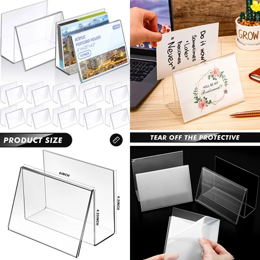 Pcs Clear Acrylic Postcard Display Holder Business Card Holder Greeting Card Display Clear Business Stand Rack for Index Organi
Pcs Clear Acrylic Postcard Display Holder Business Card Holder Greeting Card Display Clear Business Stand Rack for Index Organi