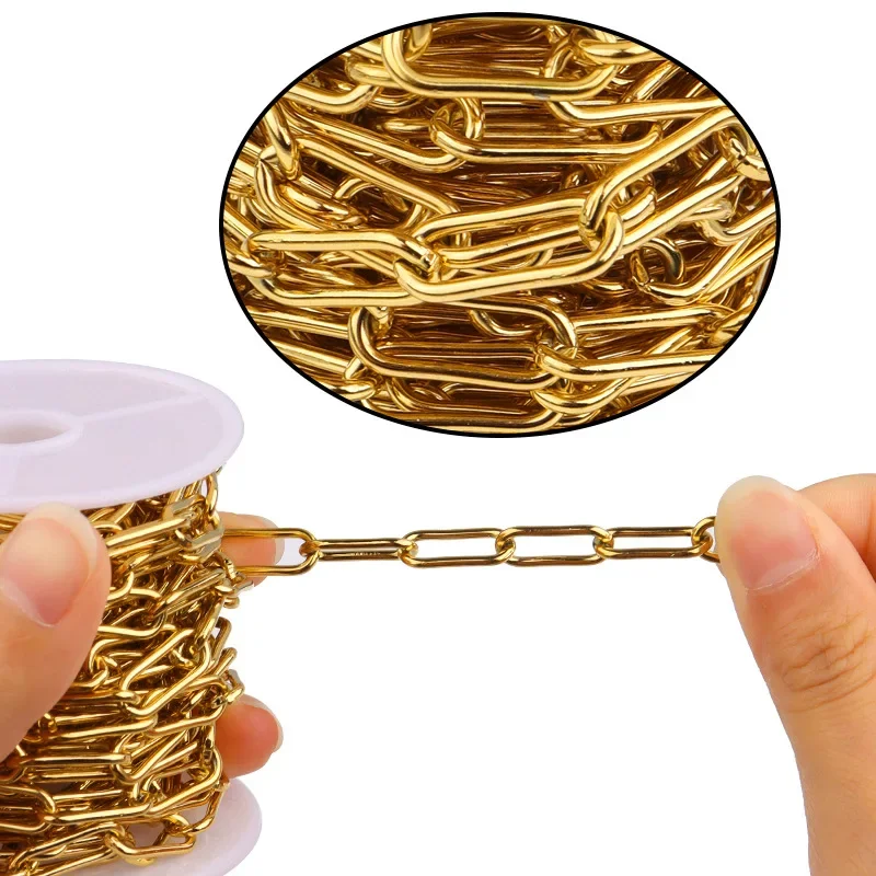 1meter Stainless Steel Chain for Needlework Heavy Big Chain DIY Handmade Chains For Jewelry Making Bracelet Necklace Accessories
1meter Stainless Steel Chain for Needlework Heavy Big Chain DIY Handmade Chains For Jewelry Making Bracelet Necklace Accessories
