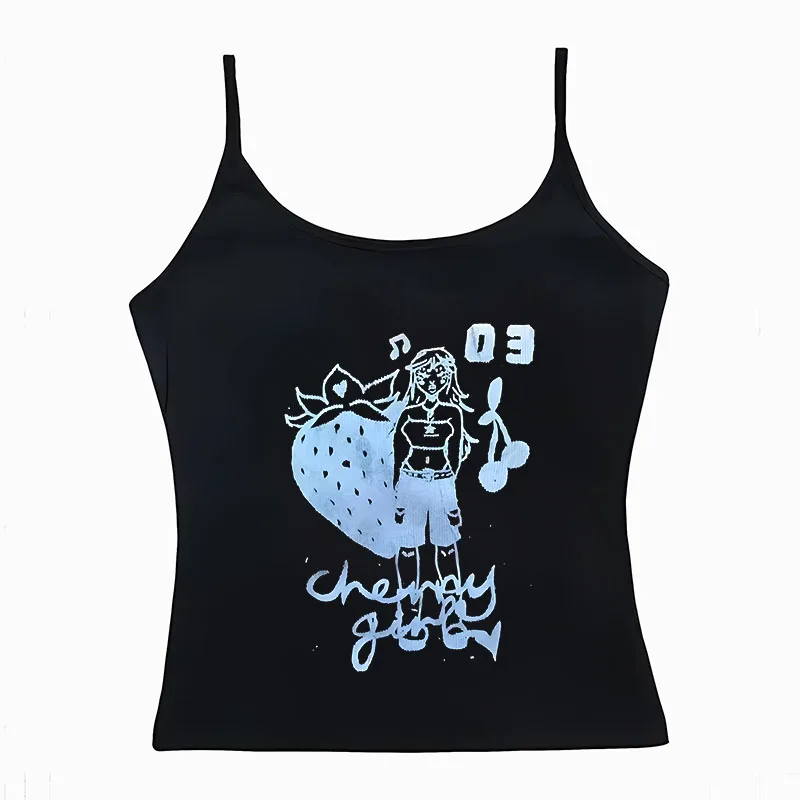 90s Street Outfits emo star girl graphics Sleeveless Tank Top Y2K Casual Ribbed Women Grunge Crop Top Harajuku Fashion Vest Tee
90s Street Outfits emo star girl graphics Sleeveless Tank Top Y2K Casual Ribbed Women Grunge Crop Top Harajuku Fashion Vest Tee