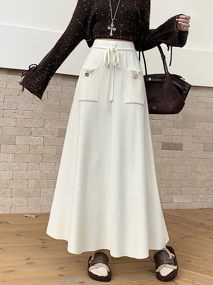 Женская вязаная юбка с высокой талией, новинка зимы 2026, А-силуэт, корейский стиль, с поясом, стройнящая, для стройных фигур
Женская вязаная юбка с высокой талией, новинка зимы 2026, А-силуэт, корейский стиль, с поясом, стройнящая, для стройных фигур