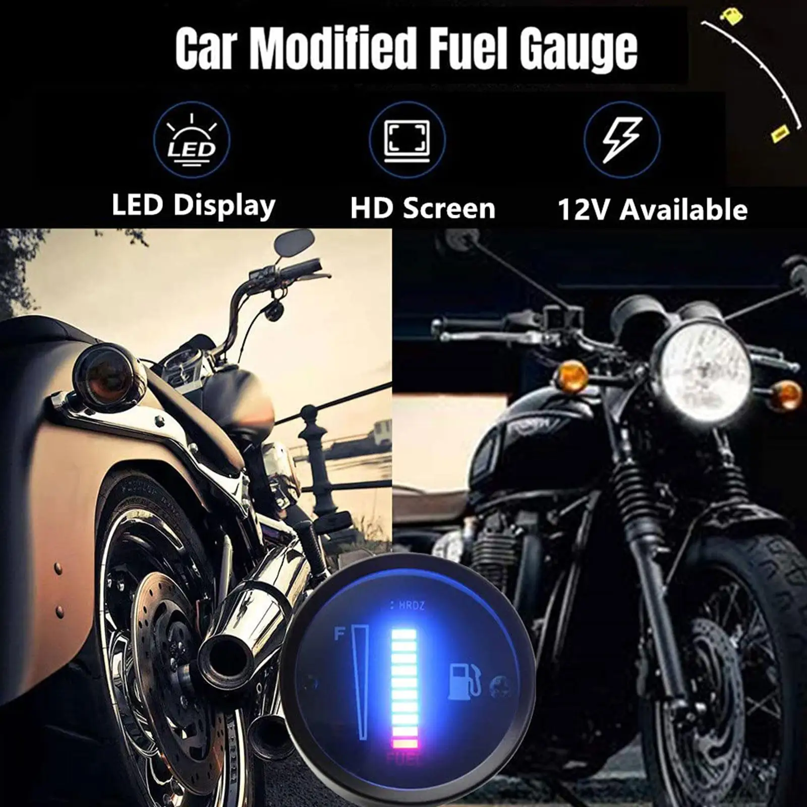 Universal Car Motorcycle Fuel Level Meter Gauge With LED Backlight Display 52mm Light 12V 2" T5H7
Universal Car Motorcycle Fuel Level Meter Gauge With LED Backlight Display 52mm Light 12V 2" T5H7