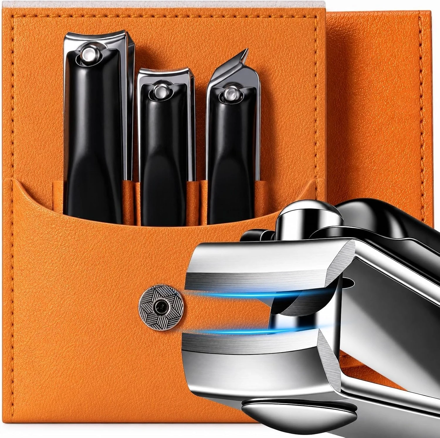 3 In 1 Stainless Steel Nail Clipper Set Curved Blade Trimmer For Thick Hard Nails Manicure Pedicure Portable Storage Case
3 In 1 Stainless Steel Nail Clipper Set Curved Blade Trimmer For Thick Hard Nails Manicure Pedicure Portable Storage Case