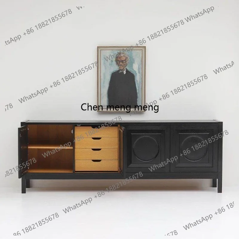 Simple black solid wood wooden dining side cabinet four-door household storage furniture storage cabinet E136
Simple black solid wood wooden dining side cabinet four-door household storage furniture storage cabinet E136