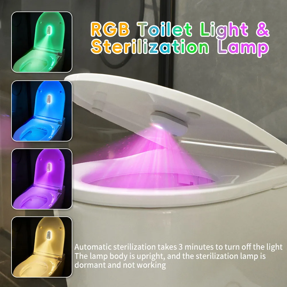 Self Cleaning UV sterilization Toilet Light, Toilet Sanitizer Night Light, RGB night Light for Restroom Commode
Self Cleaning UV sterilization Toilet Light, Toilet Sanitizer Night Light, RGB night Light for Restroom Commode