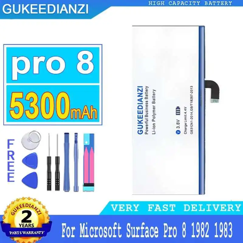 Fast Charging For Microsoft Surface Pro 8 Pro8 1982 1983 Series Tablet 8 96BTA016H 96BTA015H 5300mAh Laptop Battery
Fast Charging For Microsoft Surface Pro 8 Pro8 1982 1983 Series Tablet 8 96BTA016H 96BTA015H 5300mAh Laptop Battery