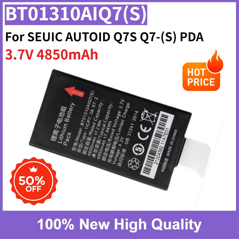 100% New 3.7V 4850mAh BT01310AIQ7(S) Replaceable Li-ion Battery for SEUIC AUTOID Q7S Q7-(S) PDA High Quality
100% New 3.7V 4850mAh BT01310AIQ7(S) Replaceable Li-ion Battery for SEUIC AUTOID Q7S Q7-(S) PDA High Quality