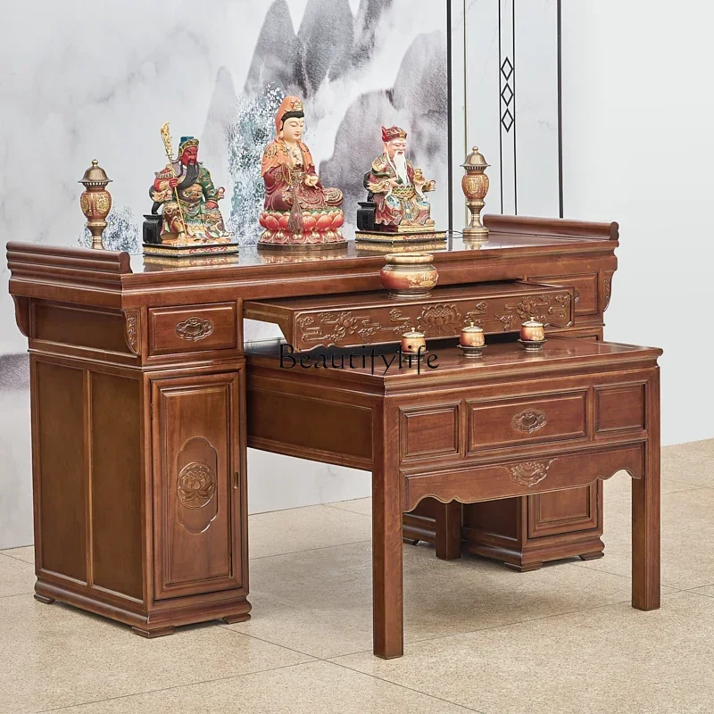 LJY12Shentai table for household use Buddhist hall solid wood living room table for tribute incense case Guanyin
LJY12Shentai table for household use Buddhist hall solid wood living room table for tribute incense case Guanyin