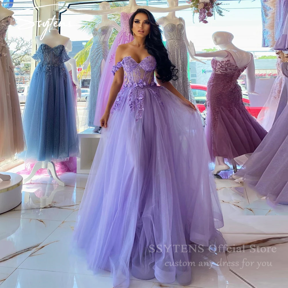 SSYTENSLight Purple Embroidery Prom Dresses Sweetheart Floral Wedding Party Evening Tulle Floor Length A Line Bridesmaid Dress
SSYTENSLight Purple Embroidery Prom Dresses Sweetheart Floral Wedding Party Evening Tulle Floor Length A Line Bridesmaid Dress