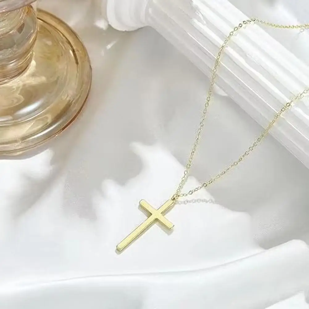 Fashion Stainless Steel Cross Gold Silver Color Necklace for Women Men Exquisite Chain Necklaces Jewelry Birthday Present
Fashion Stainless Steel Cross Gold Silver Color Necklace for Women Men Exquisite Chain Necklaces Jewelry Birthday Present