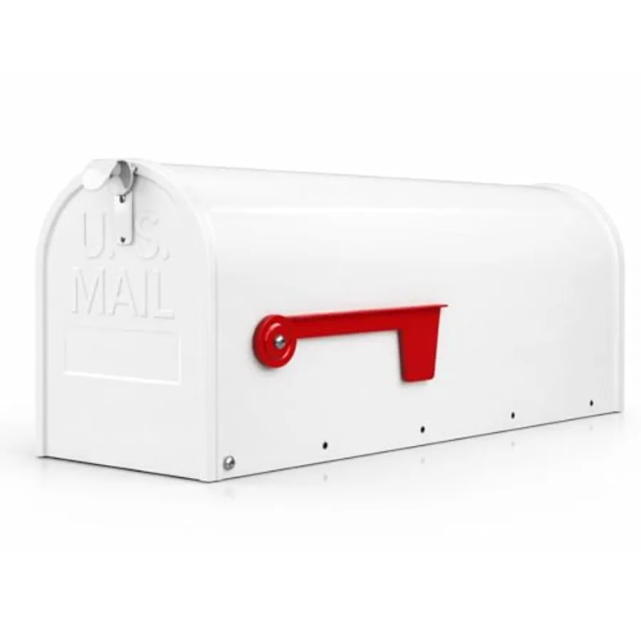 White Mailboxes for Outside, Metal Mail Box for House Outside, Galvanized Steel Post Mount Rural Mailbox, Standard Size, 20 x 8
White Mailboxes for Outside, Metal Mail Box for House Outside, Galvanized Steel Post Mount Rural Mailbox, Standard Size, 20 x 8