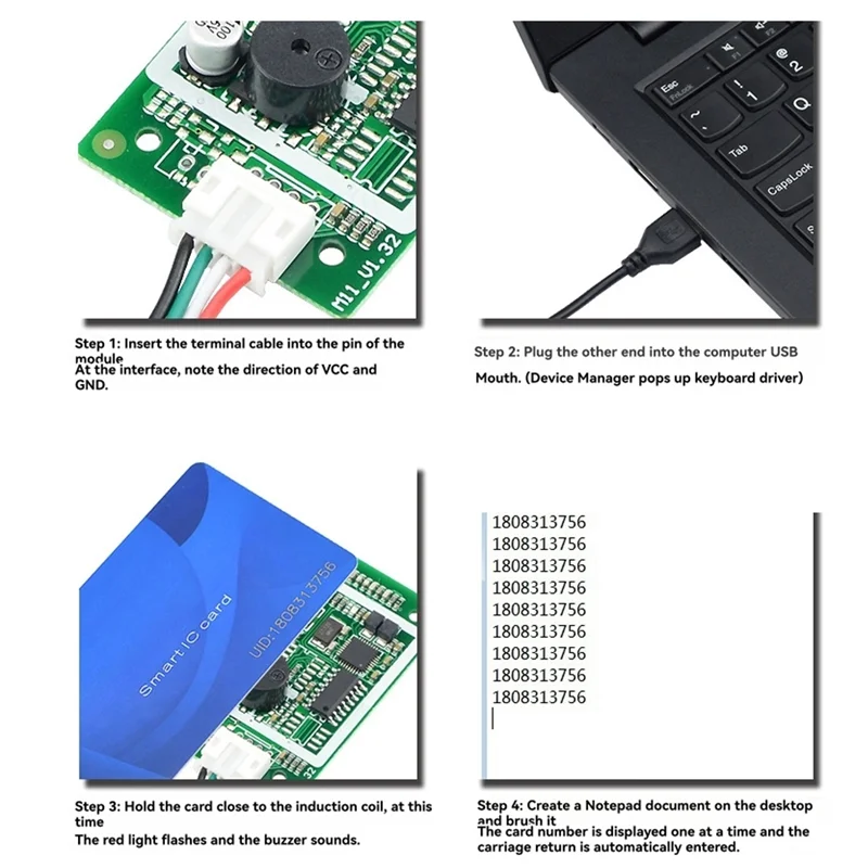 USB RFID-считыватель модуля IC Card Reader 13,56 МГц S50 Бесконтактный считыватель смарт-карт 14443A Поддержка оконной системы
USB RFID-считыватель модуля IC Card Reader 13,56 МГц S50 Бесконтактный считыватель смарт-карт 14443A Поддержка оконной системы