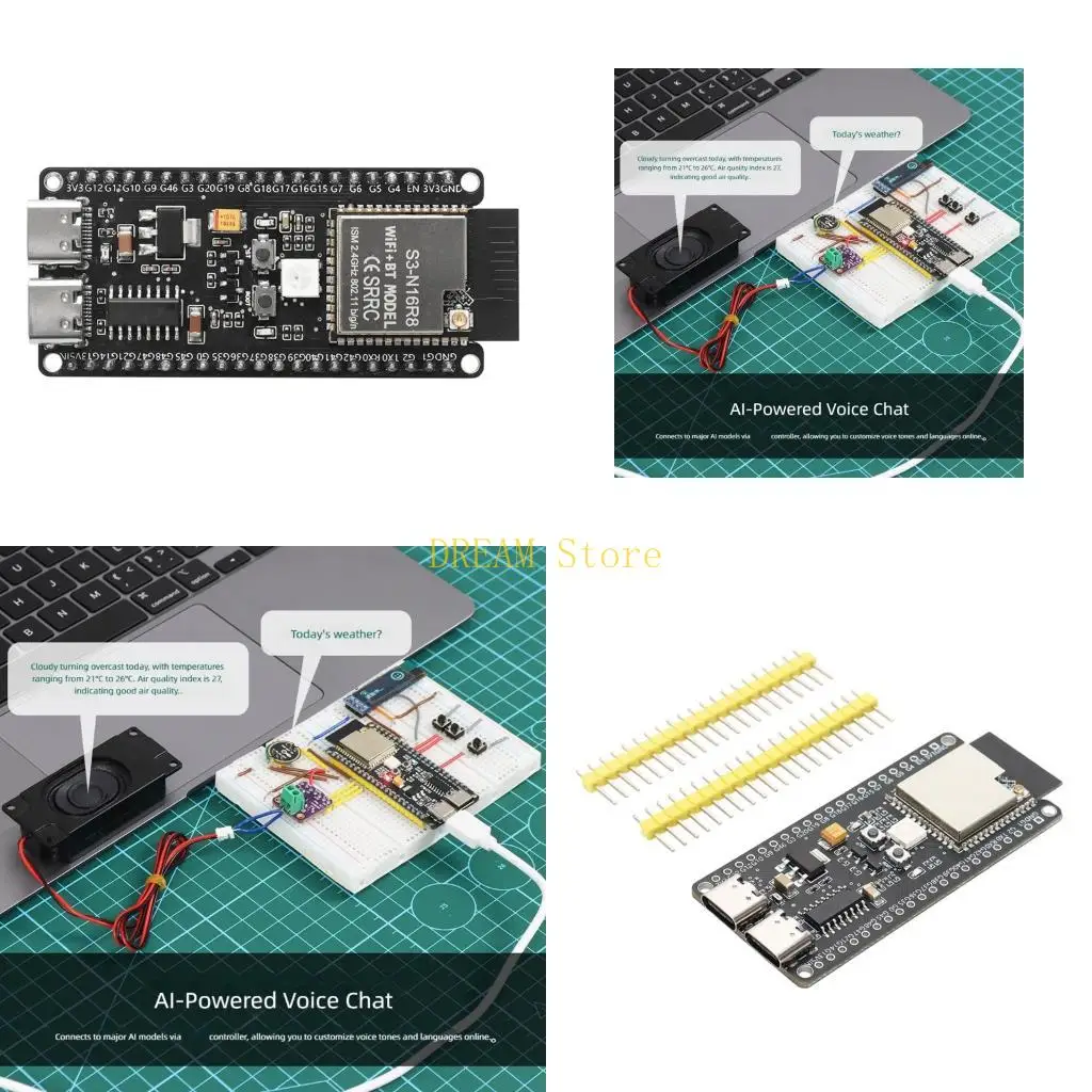 High Performances ESP32S3 Development Board WiFi Bluetooth-Compatible DeepSeek N16R8 Voice Interaction For Robotics And Embedded
High Performances ESP32S3 Development Board WiFi Bluetooth-Compatible DeepSeek N16R8 Voice Interaction For Robotics And Embedded