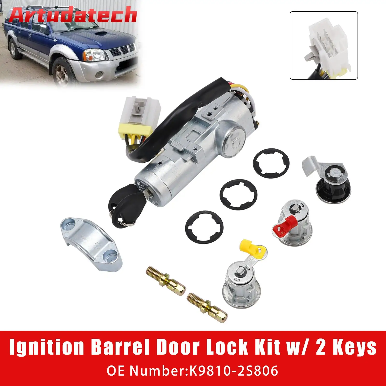 Artudatech Ignition Barrel Door Lock Kit w/ 2 Keys K9810-2S806 For Nissan Navara D22 1997-2000 2001 2002 2003 2004 2005 2006
Artudatech Ignition Barrel Door Lock Kit w/ 2 Keys K9810-2S806 For Nissan Navara D22 1997-2000 2001 2002 2003 2004 2005 2006