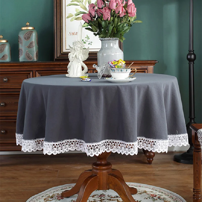European Style Tablecloth Gray Round Tablecloth Lace Coffee Table Cover Cloth Rectangle for Wedding Birthday Table Decoration
European Style Tablecloth Gray Round Tablecloth Lace Coffee Table Cover Cloth Rectangle for Wedding Birthday Table Decoration