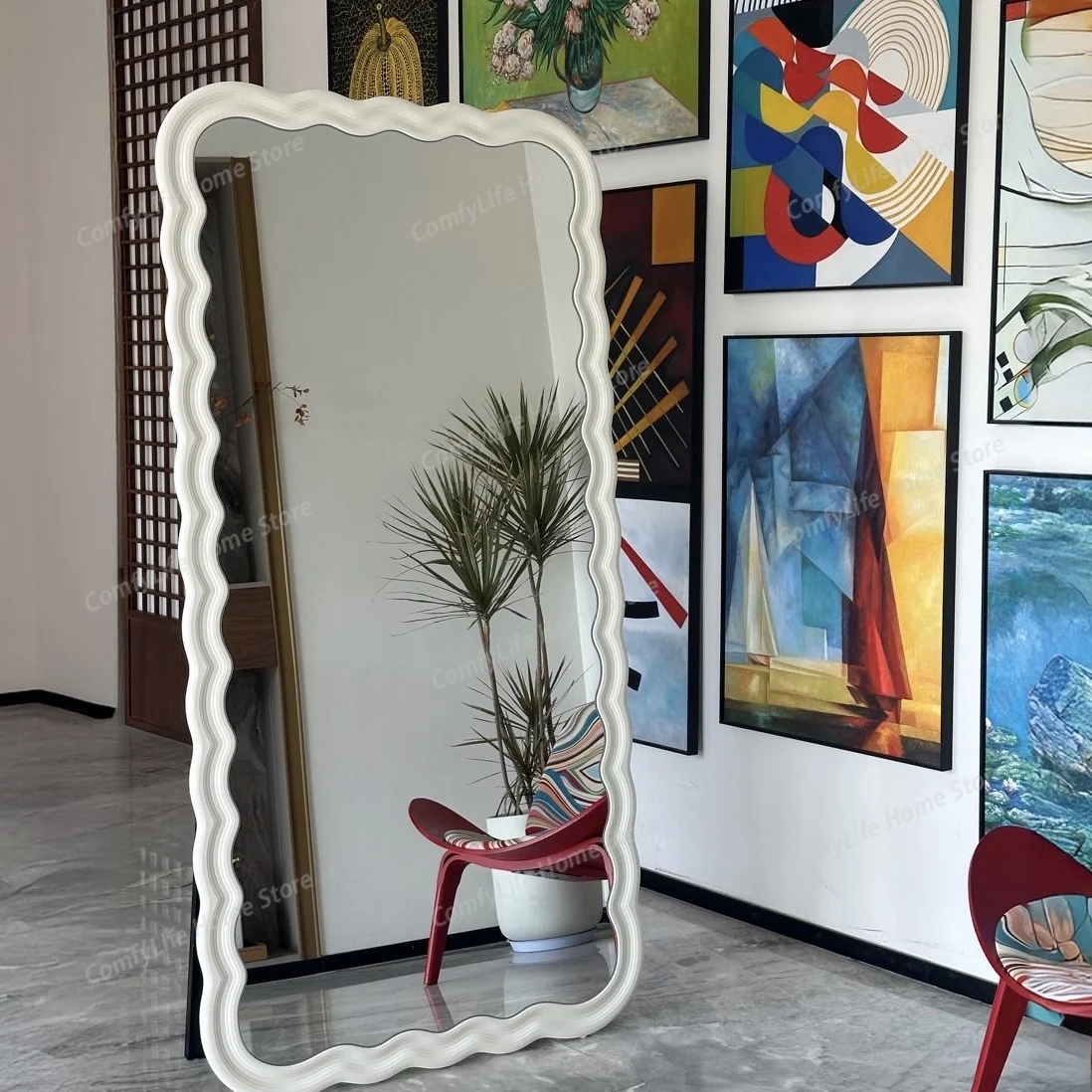 Standing Aesthetic Mirror Modern Wavy Full Body European Simple Mirror Design Frame Aesthetic Espelhos Living Room Decorations
Standing Aesthetic Mirror Modern Wavy Full Body European Simple Mirror Design Frame Aesthetic Espelhos Living Room Decorations