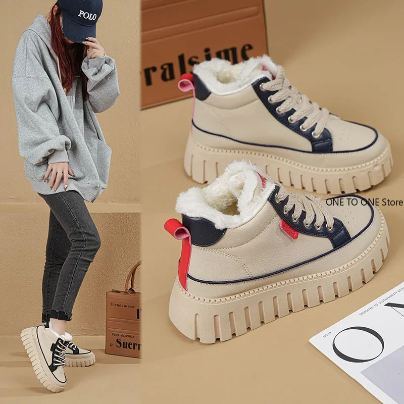 Platform Snow Boots Women New in Casual Sports Skateboard Shoes Winter 2025 Fashion Plus Fur Warm Ankle Boot Footwear Sneaker
Platform Snow Boots Women New in Casual Sports Skateboard Shoes Winter 2025 Fashion Plus Fur Warm Ankle Boot Footwear Sneaker