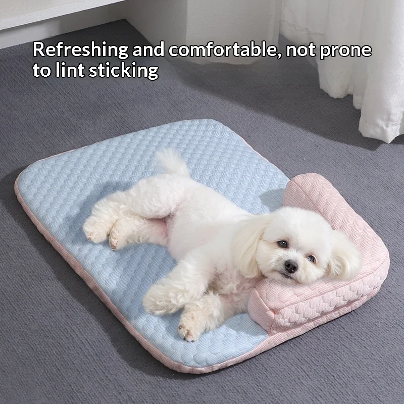 Summer Cooling Ice Silk Dog Mat with Removable Cover, Breathable Non-Slip Pet Pad, Cool Bean Pad for Small Dogs Maltese, Washabl
Summer Cooling Ice Silk Dog Mat with Removable Cover, Breathable Non-Slip Pet Pad, Cool Bean Pad for Small Dogs Maltese, Washabl