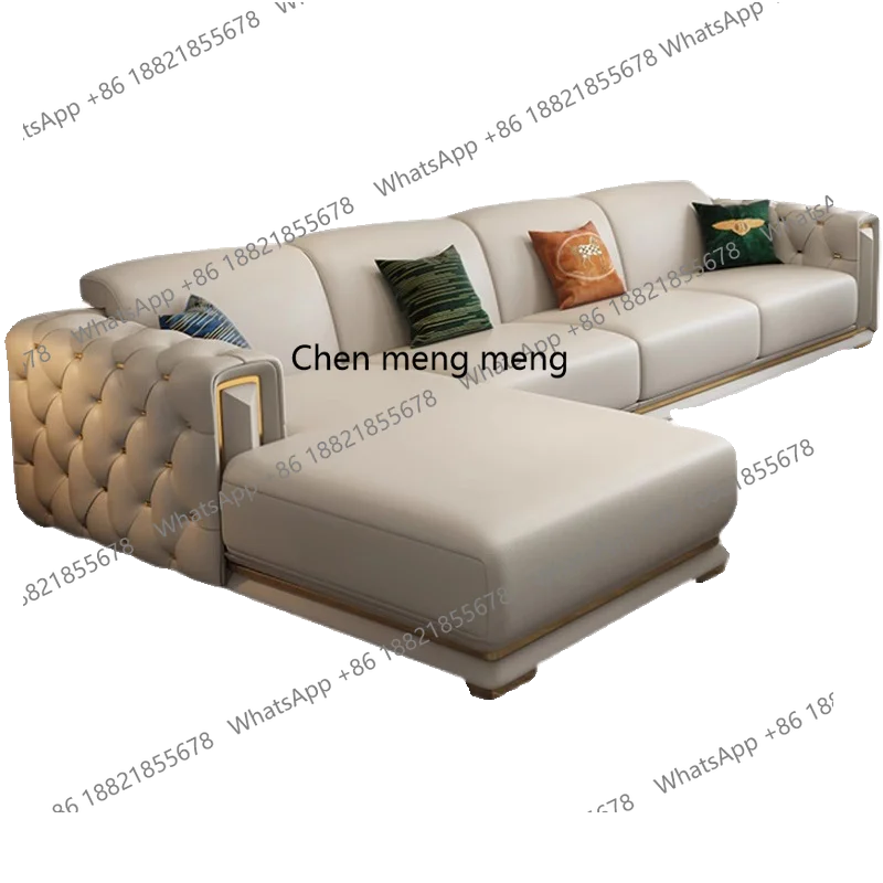American buckle leather sofa combination living room size apartment new first layer cowhide light luxury
American buckle leather sofa combination living room size apartment new first layer cowhide light luxury