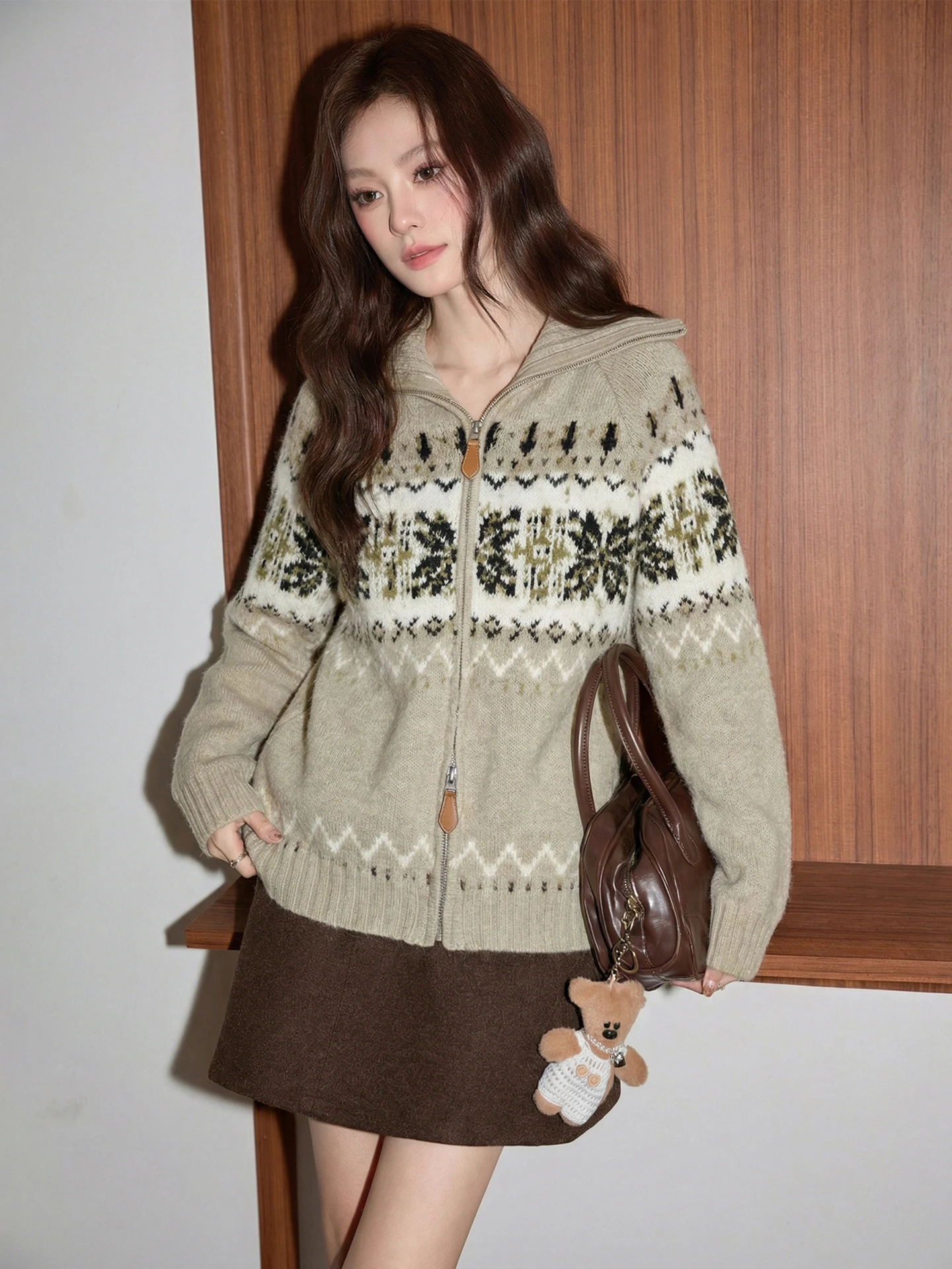 Soft een ey Zipper Knitted Sweater Coat Women's Loose Sle Long Sve Spring Outerwear Comfortable Casual Commute Faion
Soft een ey Zipper Knitted Sweater Coat Women's Loose Sle Long Sve Spring Outerwear Comfortable Casual Commute Faion