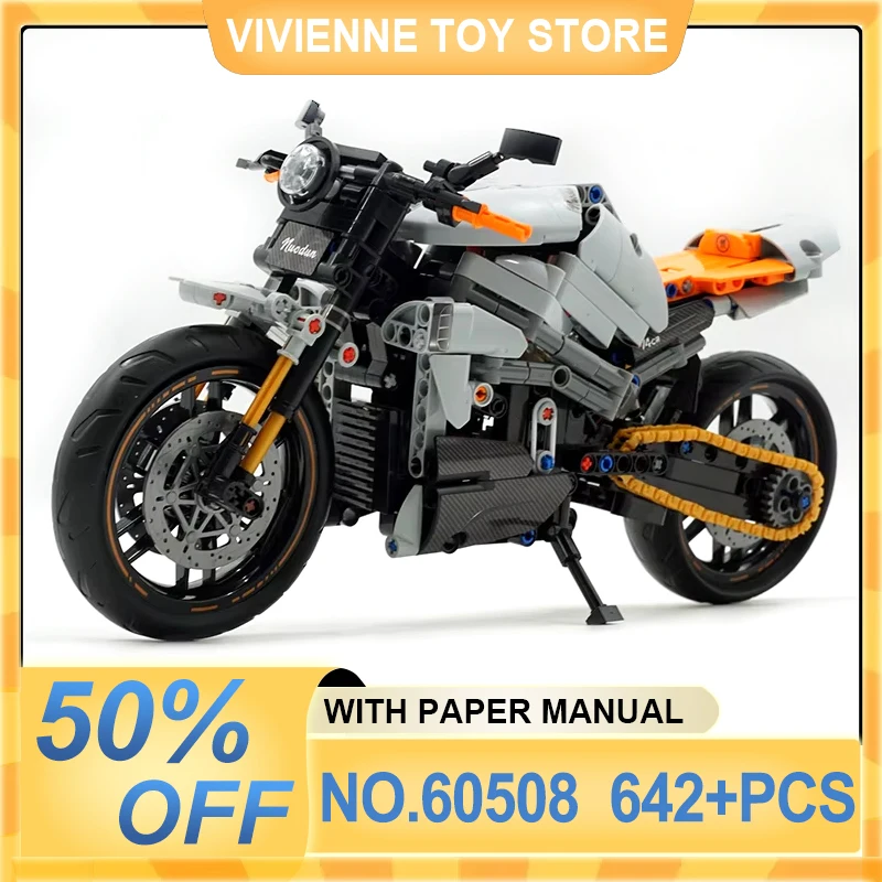 MOC 60508 High-Tech Nordonn V4CR Motorcycle Building Power Locomotive Motobike Bricks Assembly Puzzle Toy For Boy Childrens Gift
MOC 60508 High-Tech Nordonn V4CR Motorcycle Building Power Locomotive Motobike Bricks Assembly Puzzle Toy For Boy Childrens Gift