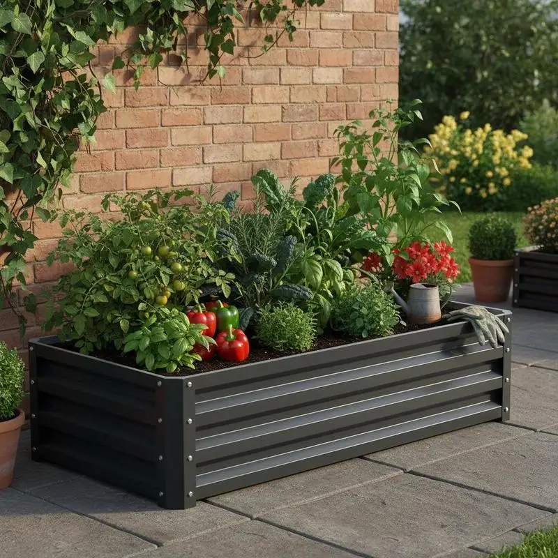 Raised Beds for Garden, Galvanized Outdoor Planters, for Herbs and Vegetables, Use for Patio, Backyard, Balcony, Grey
Raised Beds for Garden, Galvanized Outdoor Planters, for Herbs and Vegetables, Use for Patio, Backyard, Balcony, Grey