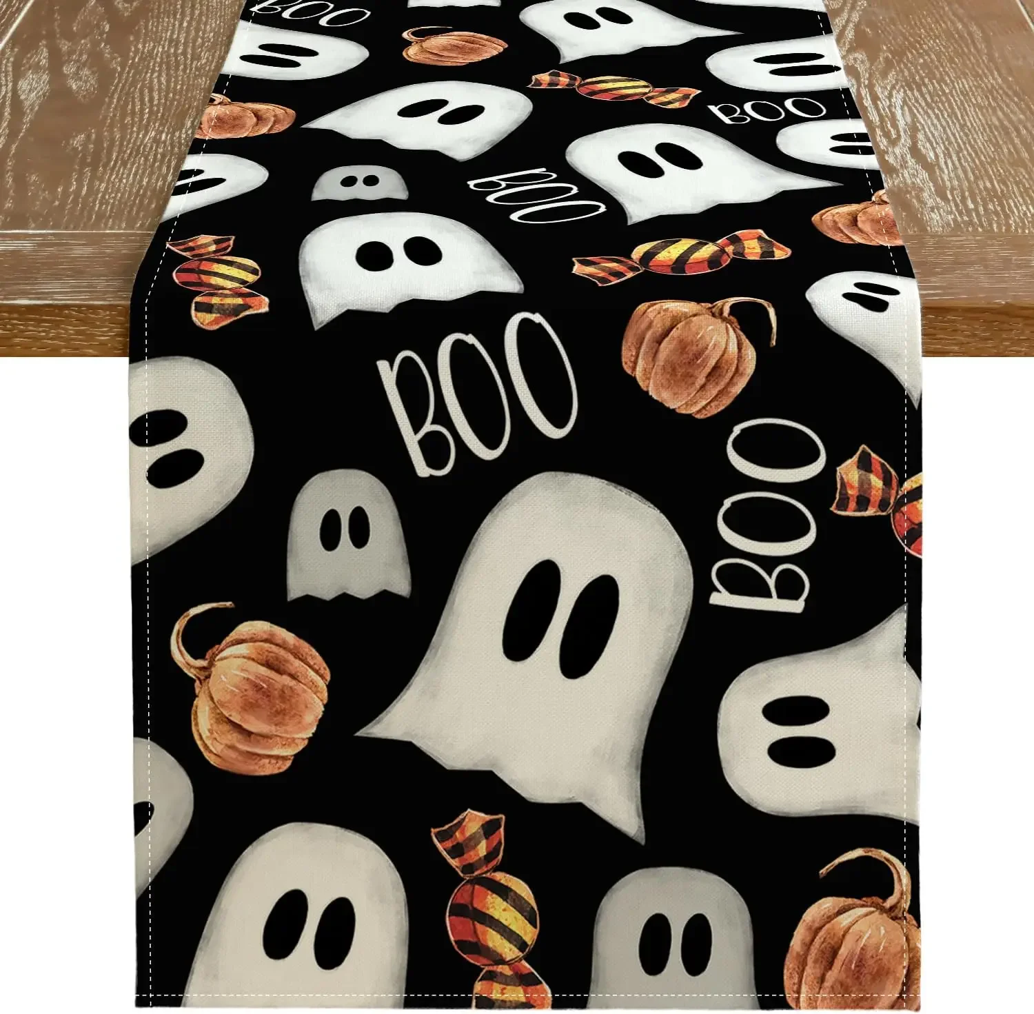 Halloween Pumpkin Spooky Ghost Candy Boo Linen Table Runner Dresser Scarf Decor Reusable Kitchen Dining Table Runner Decorations
Halloween Pumpkin Spooky Ghost Candy Boo Linen Table Runner Dresser Scarf Decor Reusable Kitchen Dining Table Runner Decorations