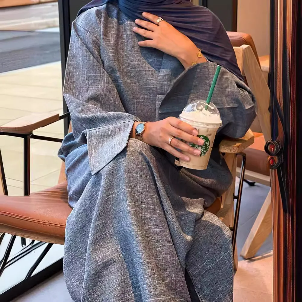 Dubai Wholesale Eid Solid Color Premium Line Abaya Slit Long Sleeves With Side Pockets Casual Dresses Abaya Women Muslim Dress
Dubai Wholesale Eid Solid Color Premium Line Abaya Slit Long Sleeves With Side Pockets Casual Dresses Abaya Women Muslim Dress
