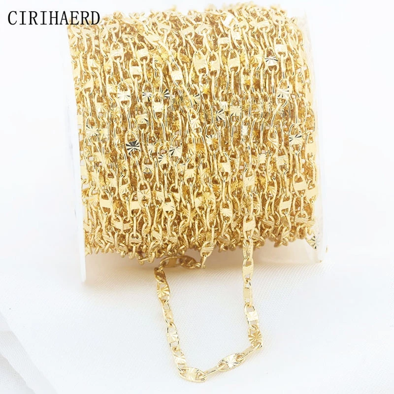 2meters Bracelet Chain Jewelry Supplies 14K/18K Gold Plated Neck Chains For Needlework Jewelry Making Accessories Necklace Chain
2meters Bracelet Chain Jewelry Supplies 14K/18K Gold Plated Neck Chains For Needlework Jewelry Making Accessories Necklace Chain
