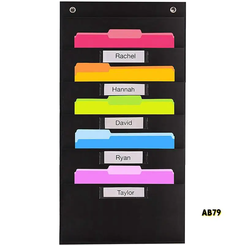 3X 5 Pocket Heavy Duty Storage Pocket Chart With Nametags - 6 Over Door Hangers Included, Hanging Wall File Organizer
3X 5 Pocket Heavy Duty Storage Pocket Chart With Nametags - 6 Over Door Hangers Included, Hanging Wall File Organizer