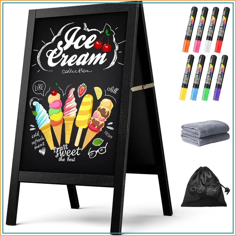Extra Large 40x20 A-Frame Chalkboard Sign, Double-Sided Magnetic Blackboard with Markers for Café, Wedding, Party
Extra Large 40x20 A-Frame Chalkboard Sign, Double-Sided Magnetic Blackboard with Markers for Café, Wedding, Party