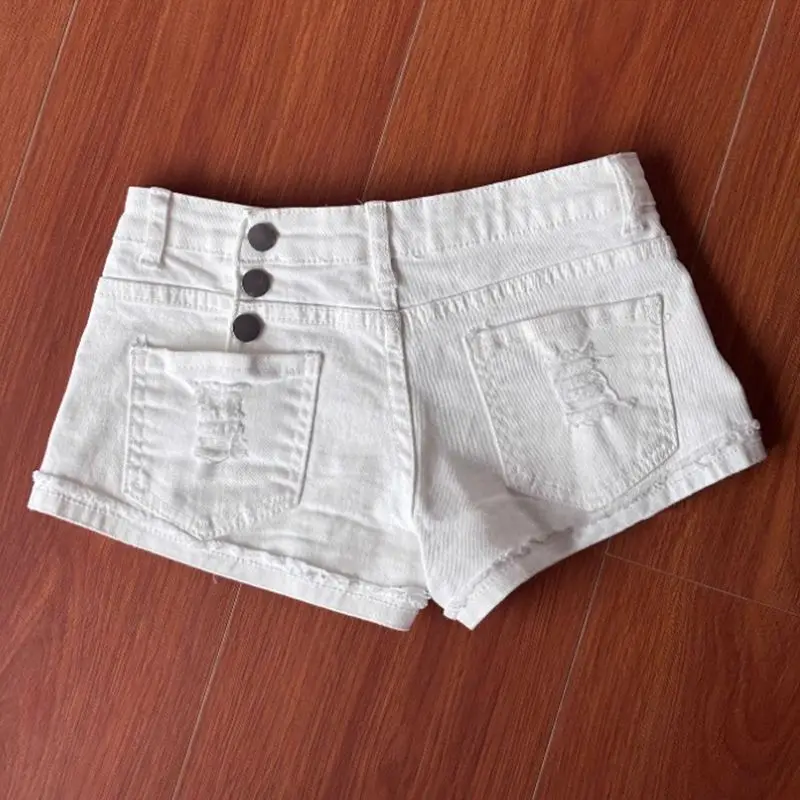 Spice Girl White Button Denim Shorts Women's Summer Low Waist Skinny Hot Pants Ripped Sexy Y2k Shorts
Spice Girl White Button Denim Shorts Women's Summer Low Waist Skinny Hot Pants Ripped Sexy Y2k Shorts