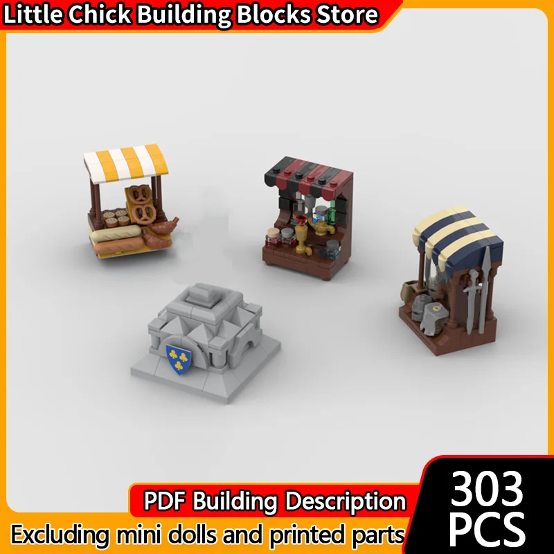 Medieval Castle Model MOC Building Bricks Small Village Market Stall Modular Technology Children Holiday Gifts Assemble Toys
Medieval Castle Model MOC Building Bricks Small Village Market Stall Modular Technology Children Holiday Gifts Assemble Toys