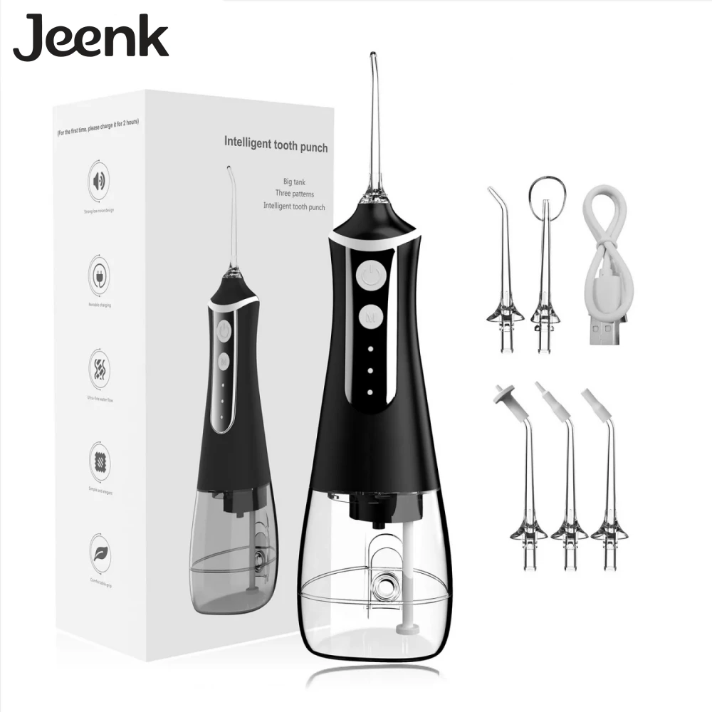 Ирригатор для полости рта Jeenk, портативная ирригатор для воды, стоматологическая 3-режимная чистка зубов, водонепроницаемая зарядка через USB с 5 форсунками для брекетов, путешествий
Ирригатор для полости рта Jeenk, портативная ирригатор для воды, стоматологическая 3-режимная чистка зубов, водонепроницаемая зарядка через USB с 5 форсунками для брекетов, путешествий