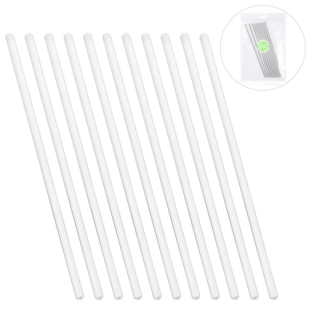 UKCOCO 10PCS Long Glass Stirring Rods Clear Harden Glass Sticks for Stir Hot Cold Beverages Cocktails Drinks Mixtures
UKCOCO 10PCS Long Glass Stirring Rods Clear Harden Glass Sticks for Stir Hot Cold Beverages Cocktails Drinks Mixtures