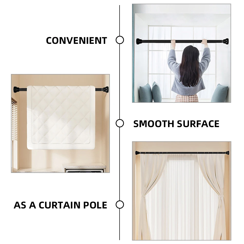 2pcs Adjustable Telescopic Tension for Shower Curtain Clothes Rail Extendable Closet Rod Bathrom Must Haves Flexible
2pcs Adjustable Telescopic Tension for Shower Curtain Clothes Rail Extendable Closet Rod Bathrom Must Haves Flexible