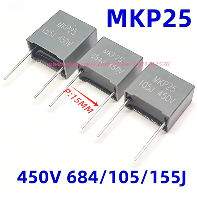 10 шт. пленочных конденсаторов MKP25 450В 684J 105J 125J 155J 0.68мкФ 1.0мкФ 1.2мкФ 1.5мкФ, шаг выводов P15ММ
10 шт. пленочных конденсаторов MKP25 450В 684J 105J 125J 155J 0.68мкФ 1.0мкФ 1.2мкФ 1.5мкФ, шаг выводов P15ММ