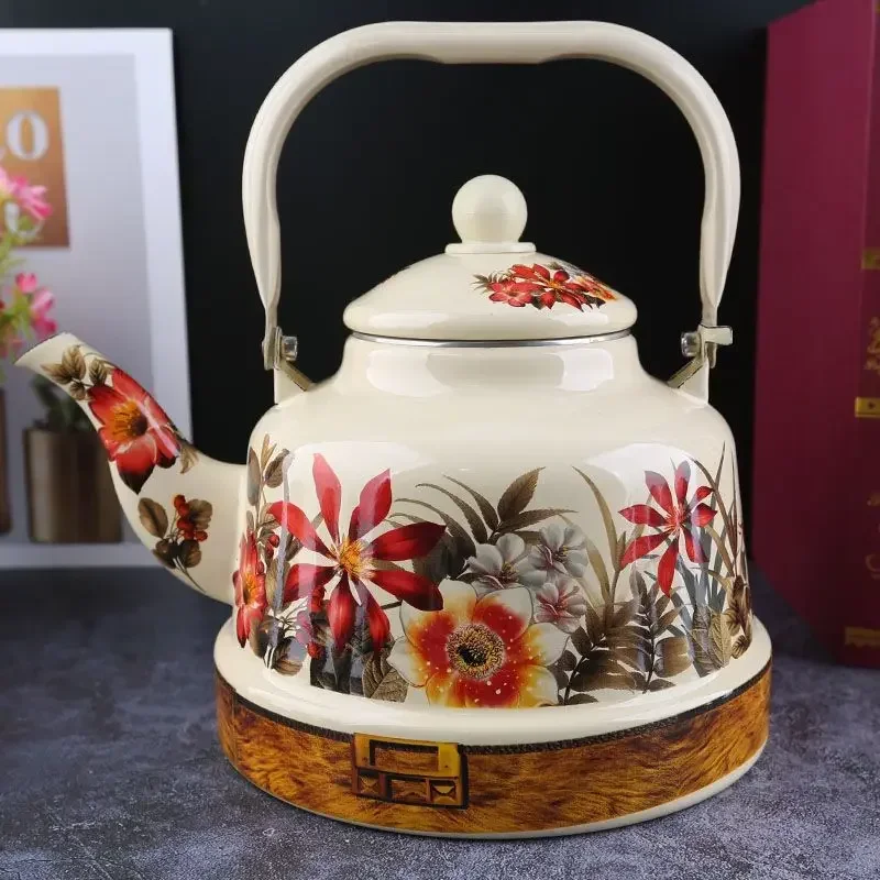 Vintage 2.5/3.3L Large Capacity Maple White Enamel Kettle Induction Stove Open Flame Universal Kitchen Teapot Enamel Milk Jug
Vintage 2.5/3.3L Large Capacity Maple White Enamel Kettle Induction Stove Open Flame Universal Kitchen Teapot Enamel Milk Jug
