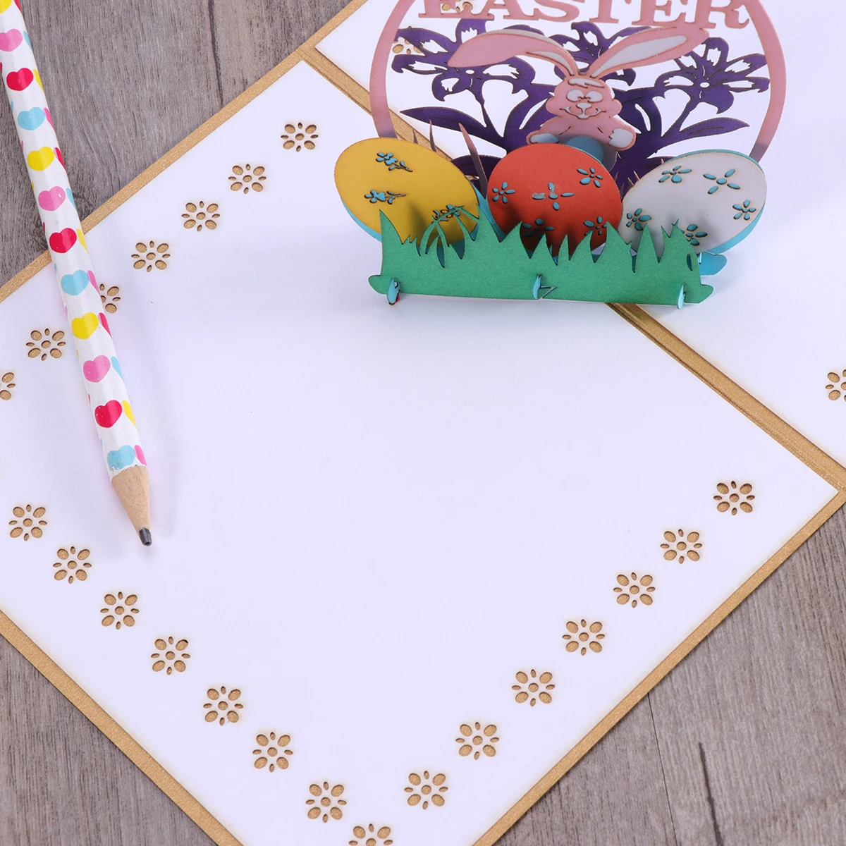 3D EASTER Bunny and Eggs Flowers Cutouts Up Easter Cards Handmade Greeting Cards Holiday Gift for Easter (Beige)
3D EASTER Bunny and Eggs Flowers Cutouts Up Easter Cards Handmade Greeting Cards Holiday Gift for Easter (Beige)