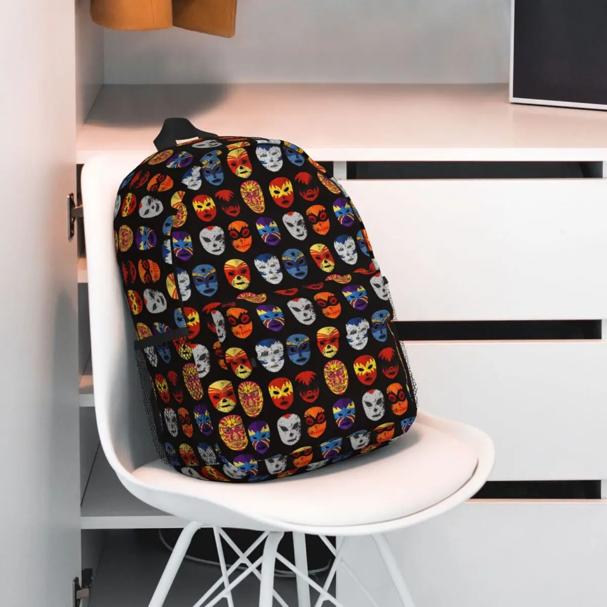 Colorful Luchador Masks Backpack Student BookBag Children School Bag Computer Shoulder Bags for Men Women
Colorful Luchador Masks Backpack Student BookBag Children School Bag Computer Shoulder Bags for Men Women