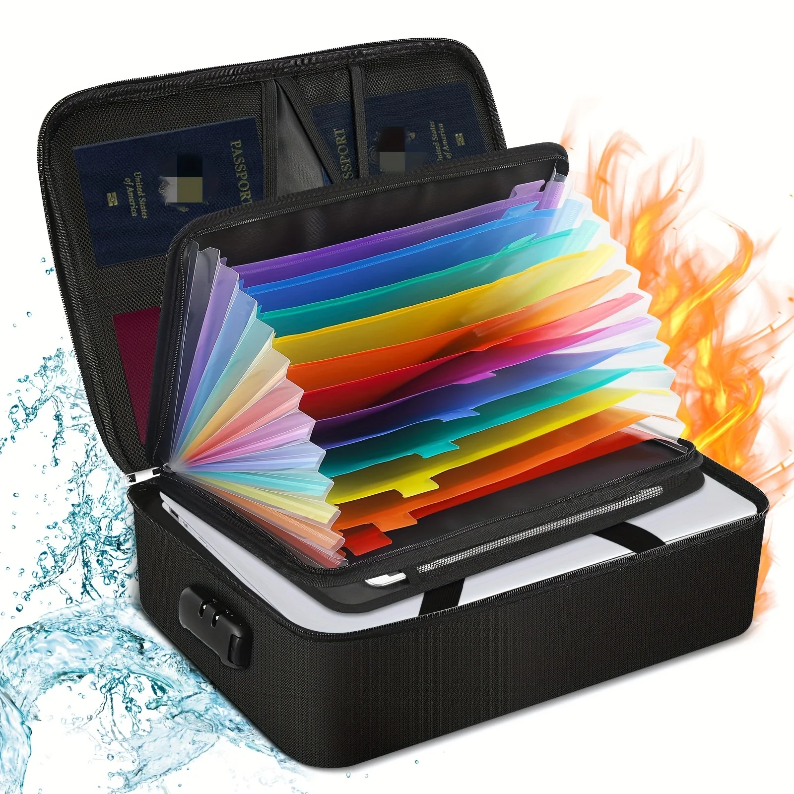 Fireproof Box with Accordion File Folder Document Organizer, 13 Pockets Important File Organizer Document Safe Bag, Portable Do
Fireproof Box with Accordion File Folder Document Organizer, 13 Pockets Important File Organizer Document Safe Bag, Portable Do