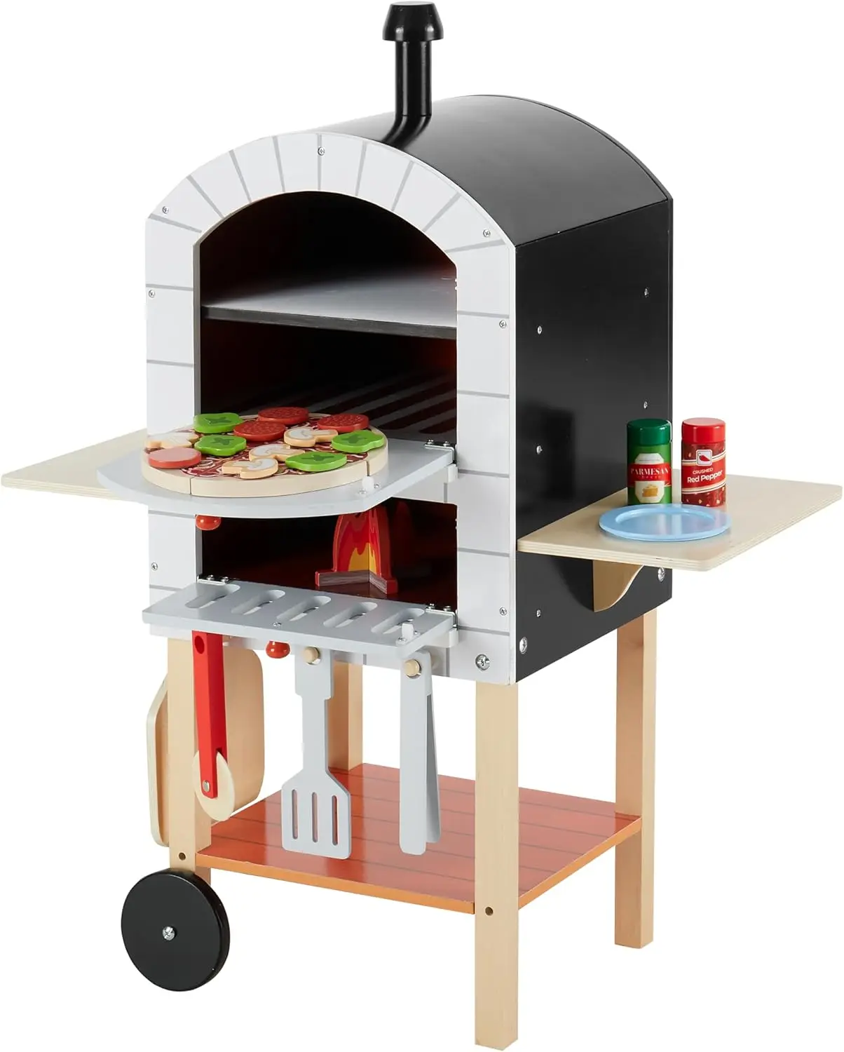 Kids Pretend Pizza Oven Playset with 24 Accessories, Cooking Utensils & Toppings for Imaginative Play
Kids Pretend Pizza Oven Playset with 24 Accessories, Cooking Utensils & Toppings for Imaginative Play