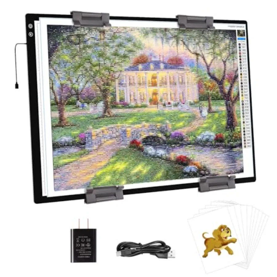 A1 Large Light Pad for Diamond PaintingLED Tracing Light Box with 3 Color Modes and Adjustable Brightness Battery Powered Overs
A1 Large Light Pad for Diamond PaintingLED Tracing Light Box with 3 Color Modes and Adjustable Brightness Battery Powered Overs