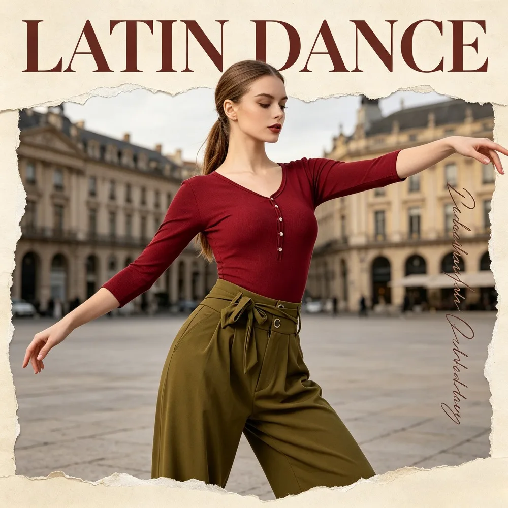 V-neck Latin Dance Costume Top, Elegant Dance Wear for Adult Women,Stylish Apparel for Daily Practice&Competition Performance
V-neck Latin Dance Costume Top, Elegant Dance Wear for Adult Women,Stylish Apparel for Daily Practice&Competition Performance