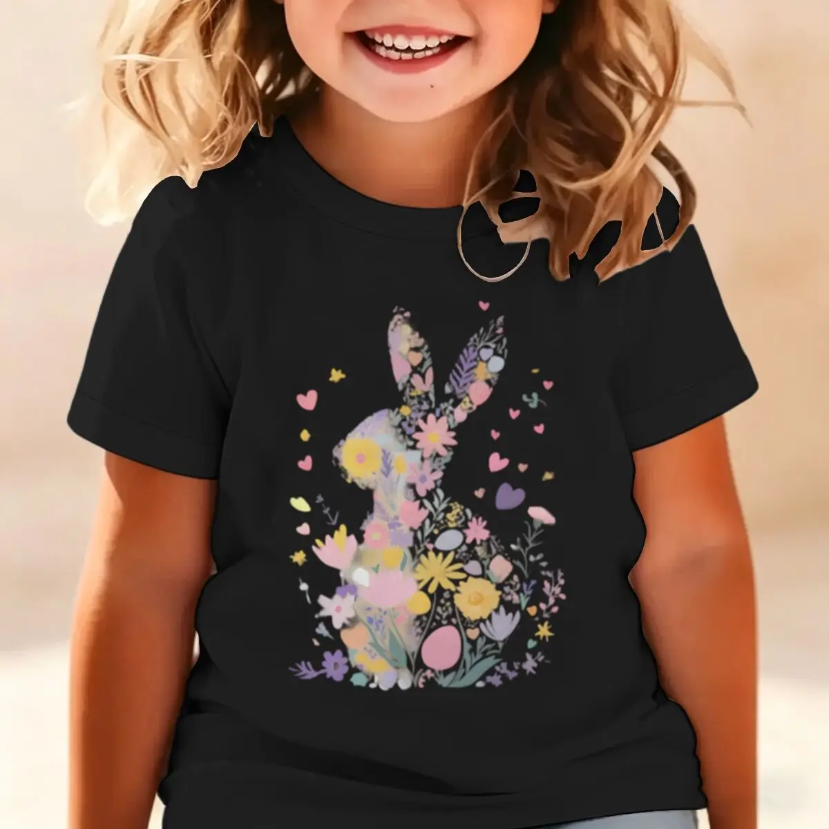 Cute Rabbit Floral Tee for Girls Creative Trend Short Sleeve Cotton Tee Holiday Girls Cotton Shirt Floral Bunny Design Kids Tops
Cute Rabbit Floral Tee for Girls Creative Trend Short Sleeve Cotton Tee Holiday Girls Cotton Shirt Floral Bunny Design Kids Tops