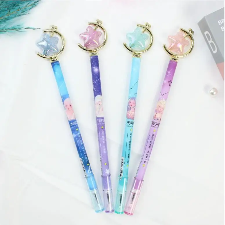 48 pcs/lot Creative Star Rotatable Gel Pen Kawaii 0.5MM Black Ink Signature Pens Office School Writing Supplies Gift
48 pcs/lot Creative Star Rotatable Gel Pen Kawaii 0.5MM Black Ink Signature Pens Office School Writing Supplies Gift