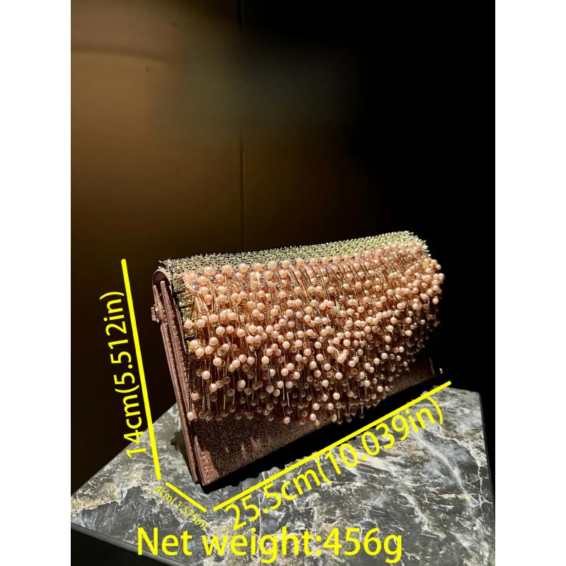 New heavy-duty light-luxury clutch bag, beaded evening clutch bag, high-end diamond-embellished crossbody women's bag
New heavy-duty light-luxury clutch bag, beaded evening clutch bag, high-end diamond-embellished crossbody women's bag