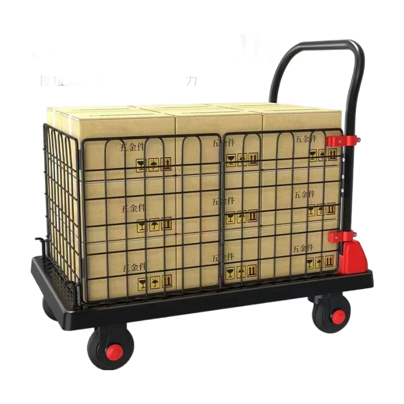 Platform Truck Cart With Cage Foldable Hand Truck Flat Cart, Push Cart Dolly Heavy Duty
Platform Truck Cart With Cage Foldable Hand Truck Flat Cart, Push Cart Dolly Heavy Duty